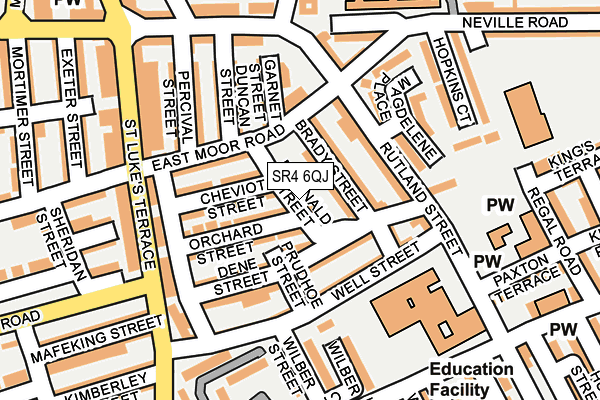 SR4 6QJ map - OS OpenMap – Local (Ordnance Survey)