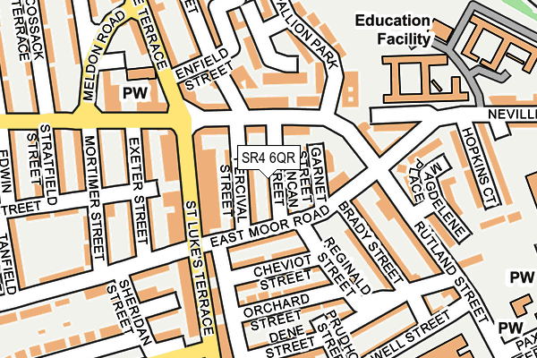 SR4 6QR map - OS OpenMap – Local (Ordnance Survey)