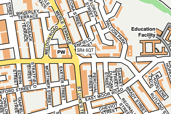 SR4 6QT map - OS OpenMap – Local (Ordnance Survey)