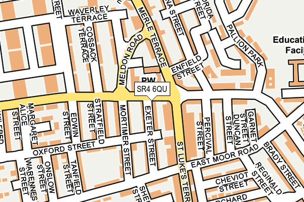 SR4 6QU map - OS OpenMap – Local (Ordnance Survey)