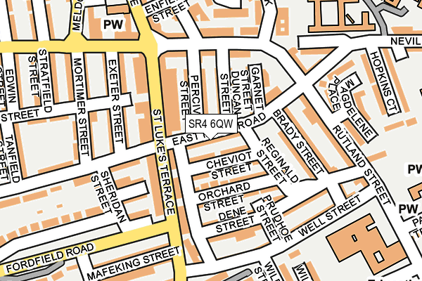 SR4 6QW map - OS OpenMap – Local (Ordnance Survey)