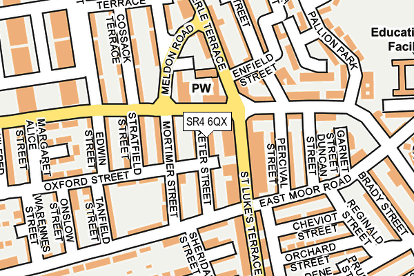 SR4 6QX map - OS OpenMap – Local (Ordnance Survey)