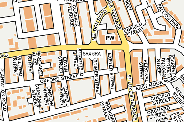 SR4 6RA map - OS OpenMap – Local (Ordnance Survey)