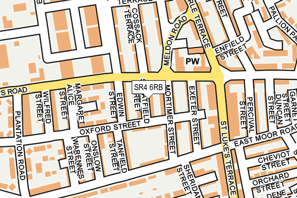 SR4 6RB map - OS OpenMap – Local (Ordnance Survey)