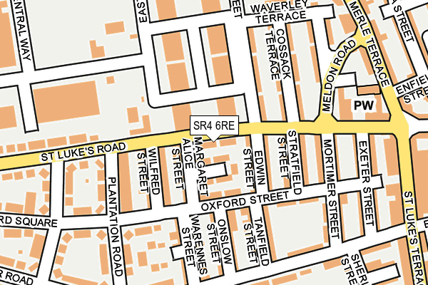 SR4 6RE map - OS OpenMap – Local (Ordnance Survey)