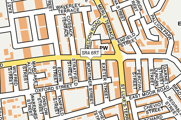 SR4 6RT map - OS OpenMap – Local (Ordnance Survey)