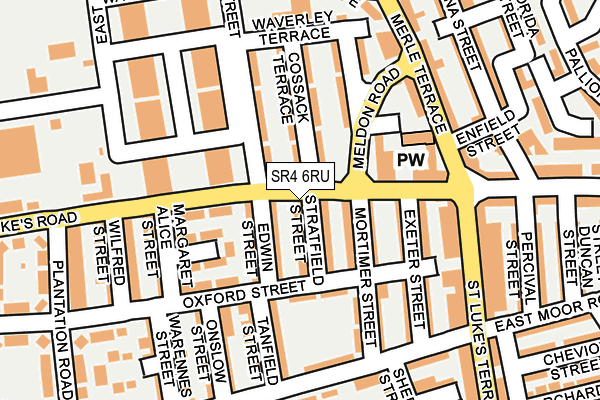 SR4 6RU map - OS OpenMap – Local (Ordnance Survey)