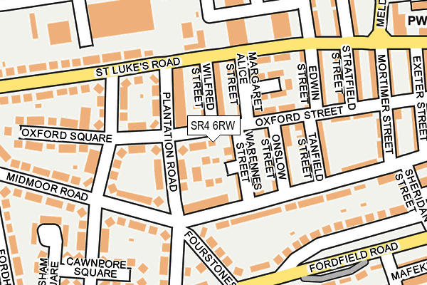 SR4 6RW map - OS OpenMap – Local (Ordnance Survey)