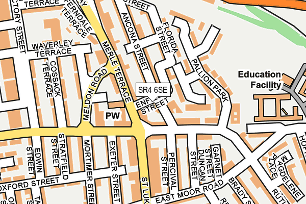 SR4 6SE map - OS OpenMap – Local (Ordnance Survey)