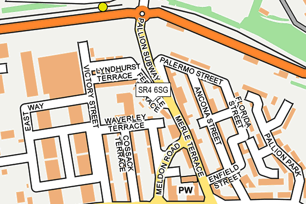 SR4 6SG map - OS OpenMap – Local (Ordnance Survey)