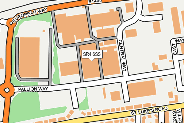 SR4 6SS map - OS OpenMap – Local (Ordnance Survey)