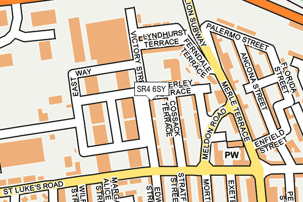 SR4 6SY map - OS OpenMap – Local (Ordnance Survey)