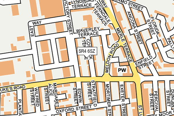 SR4 6SZ map - OS OpenMap – Local (Ordnance Survey)