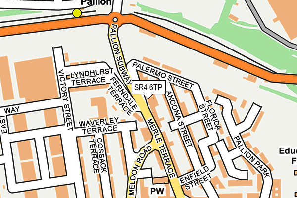 SR4 6TP map - OS OpenMap – Local (Ordnance Survey)