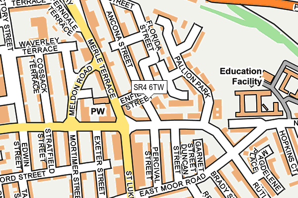 SR4 6TW map - OS OpenMap – Local (Ordnance Survey)