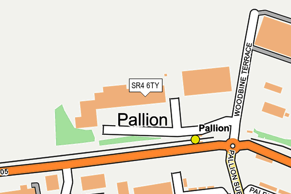 SR4 6TY map - OS OpenMap – Local (Ordnance Survey)