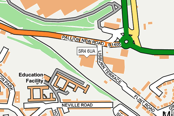 SR4 6UA map - OS OpenMap – Local (Ordnance Survey)