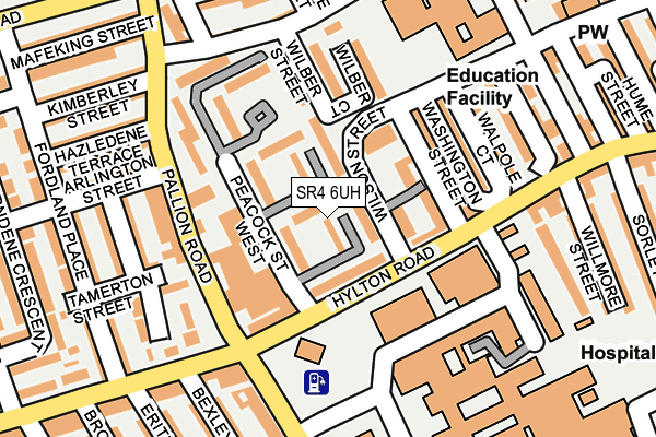 SR4 6UH map - OS OpenMap – Local (Ordnance Survey)