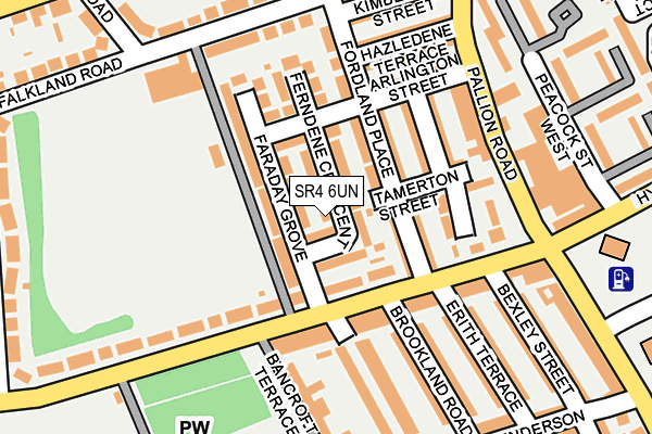 SR4 6UN map - OS OpenMap – Local (Ordnance Survey)