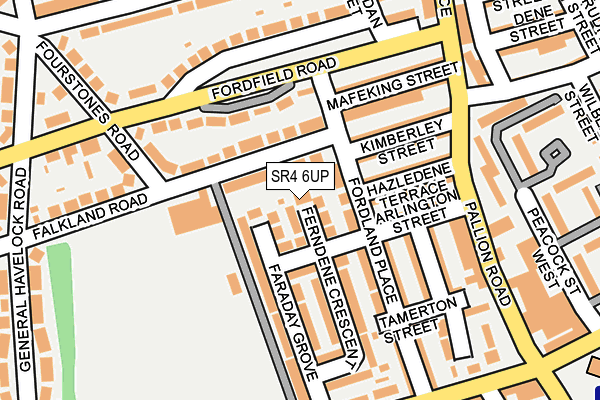 SR4 6UP map - OS OpenMap – Local (Ordnance Survey)