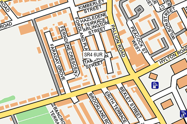 SR4 6UR map - OS OpenMap – Local (Ordnance Survey)