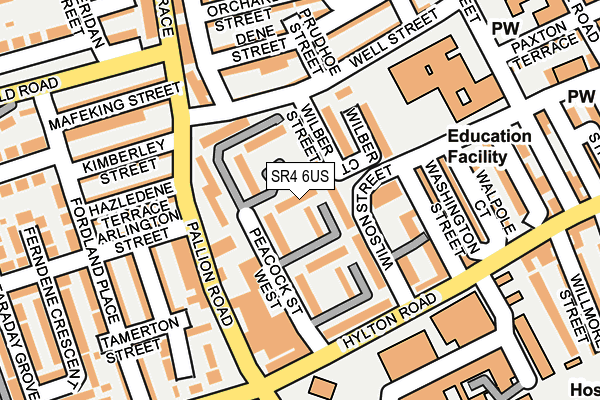 SR4 6US map - OS OpenMap – Local (Ordnance Survey)