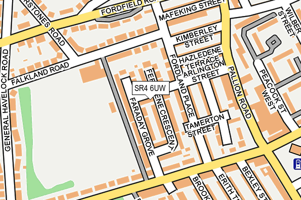 SR4 6UW map - OS OpenMap – Local (Ordnance Survey)