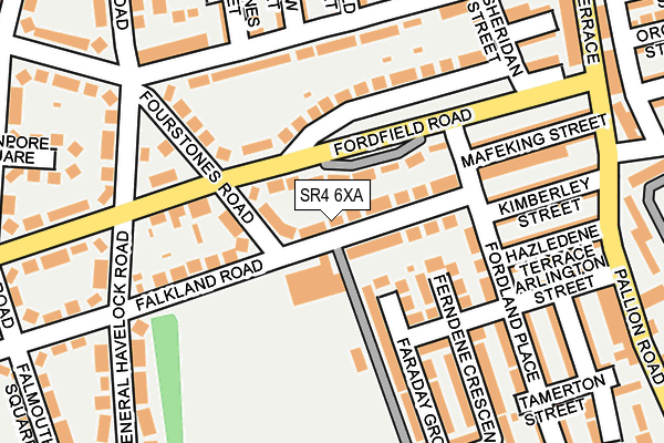 SR4 6XA map - OS OpenMap – Local (Ordnance Survey)