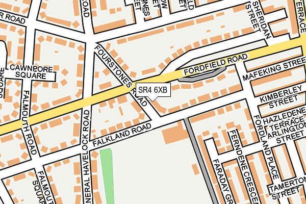 SR4 6XB map - OS OpenMap – Local (Ordnance Survey)