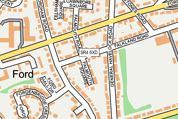 SR4 6XD map - OS OpenMap – Local (Ordnance Survey)