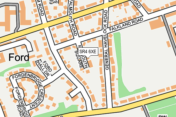 SR4 6XE map - OS OpenMap – Local (Ordnance Survey)