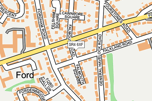 SR4 6XF map - OS OpenMap – Local (Ordnance Survey)
