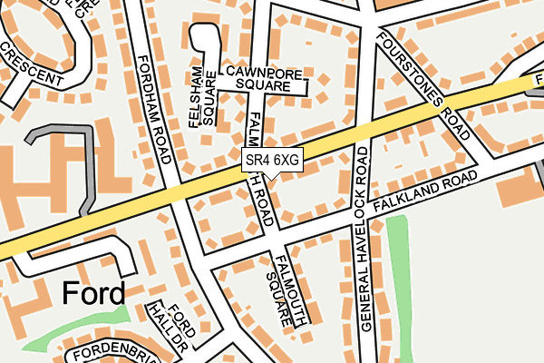 SR4 6XG map - OS OpenMap – Local (Ordnance Survey)