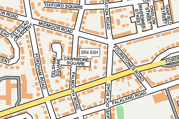 SR4 6XH map - OS OpenMap – Local (Ordnance Survey)