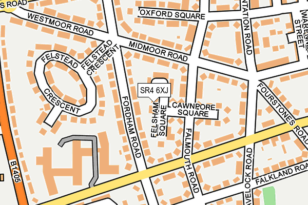SR4 6XJ map - OS OpenMap – Local (Ordnance Survey)