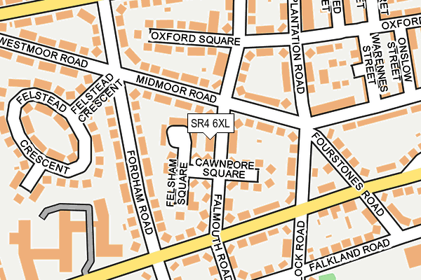 SR4 6XL map - OS OpenMap – Local (Ordnance Survey)