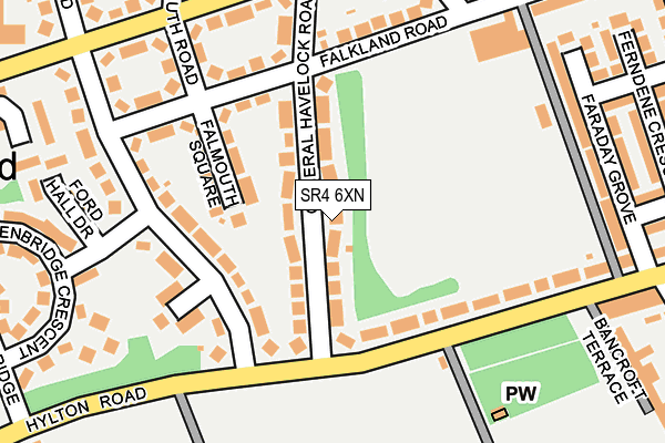 SR4 6XN map - OS OpenMap – Local (Ordnance Survey)
