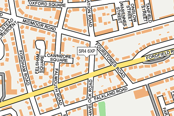 SR4 6XP map - OS OpenMap – Local (Ordnance Survey)