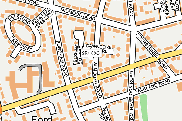 SR4 6XQ map - OS OpenMap – Local (Ordnance Survey)
