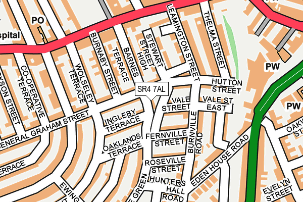 SR4 7AL map - OS OpenMap – Local (Ordnance Survey)