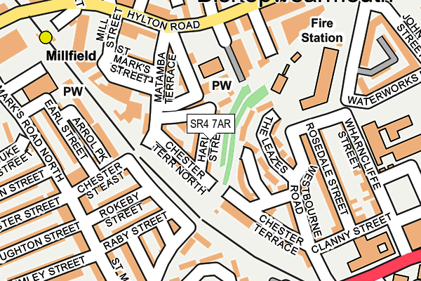 SR4 7AR map - OS OpenMap – Local (Ordnance Survey)