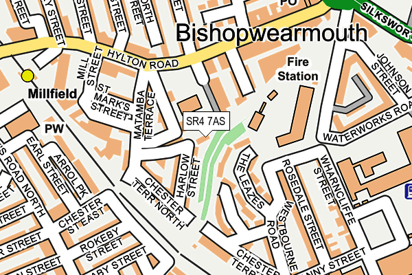 SR4 7AS map - OS OpenMap – Local (Ordnance Survey)