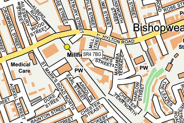 SR4 7BG map - OS OpenMap – Local (Ordnance Survey)