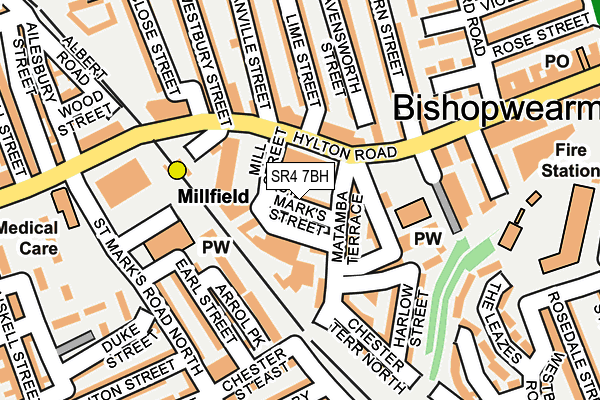 SR4 7BH map - OS OpenMap – Local (Ordnance Survey)