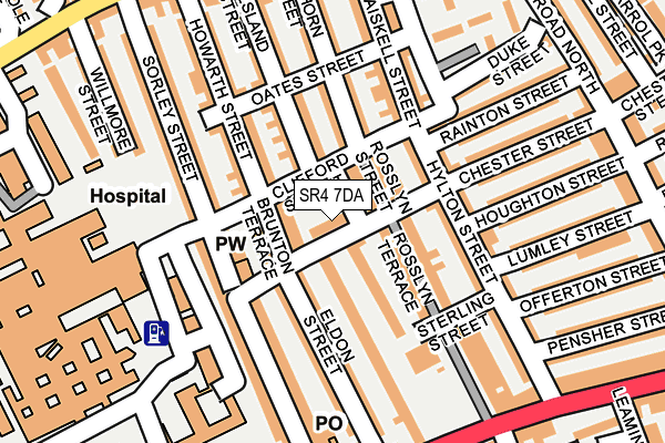 SR4 7DA map - OS OpenMap – Local (Ordnance Survey)