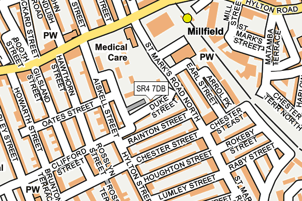 SR4 7DB map - OS OpenMap – Local (Ordnance Survey)