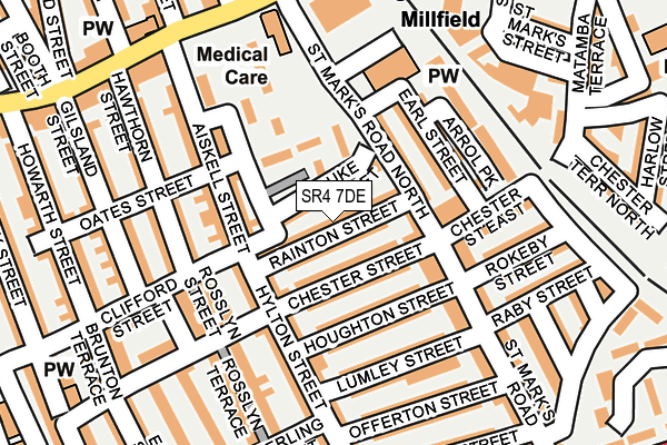 SR4 7DE map - OS OpenMap – Local (Ordnance Survey)