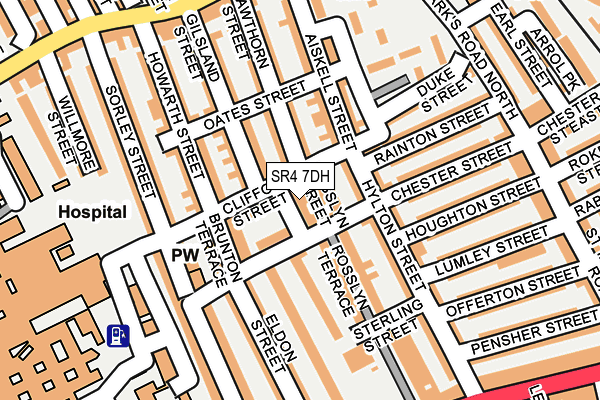 SR4 7DH map - OS OpenMap – Local (Ordnance Survey)