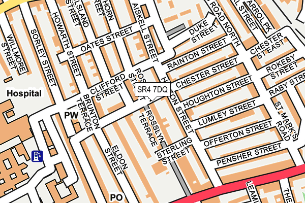 SR4 7DQ map - OS OpenMap – Local (Ordnance Survey)