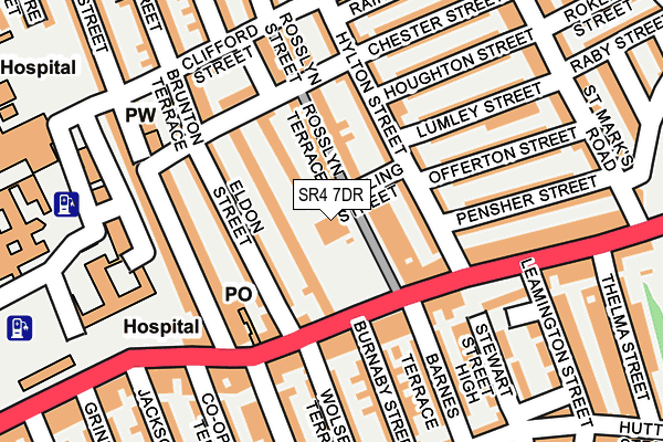 SR4 7DR map - OS OpenMap – Local (Ordnance Survey)